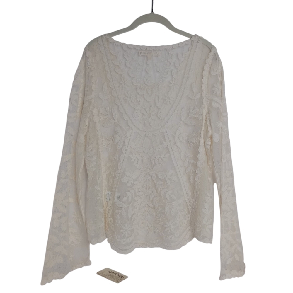 Rewind Cream Embroidered Boho Blouse - Picture 3 of 12